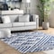 Nuloom Chiara Machine Washable Modern Geometric Area Rug 4ft x 6ft HJAU20B-406 - alternate 1